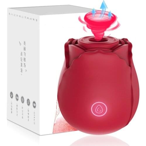 Rose Shape Vagina Sucking Vibrator Intimate Good Nipple Sucker Oral Licking Clitoris Stimulation Powerful Sex Toys for Women