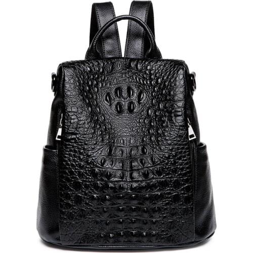 Women Backpack Genuine Leather Knapsack Girls School Bag Travel Packsack Anti-theft Rucksack Daypack Casual Shoulder Satchel Bag