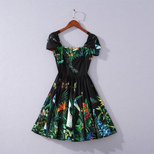 010 2020 Autumn Free shipping Fashion Dress Above Knee Short Sleeve Spaghetti Strap Empire Womens Clothes SH