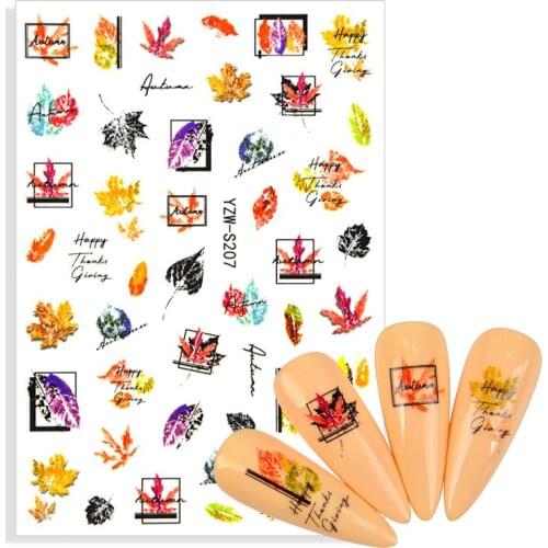 1 Sheet Maple Leaf Nail Stickers Saucerman Nail Patch Butterfly All For Manicure Nail Art Sticker Adhesive Animal Nail Decals