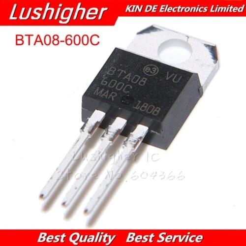 10PCS BTA08-600C TO-220 BTA08-600 TO-220 BTA08 08-600C New Original IC