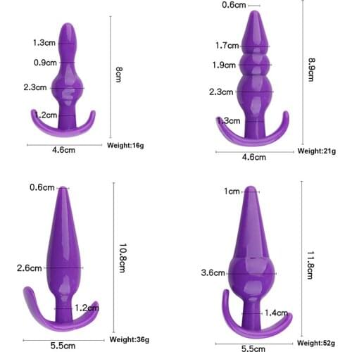 4PCS Anal Plug Sex Shop Toys For Men Gay Buttplug Juguetes Sexules Sextoyse Femme Sexo Couples Erotic
