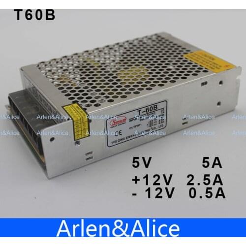 60W Triple output 5V 12V -12V Switching power supply smps AC to DC