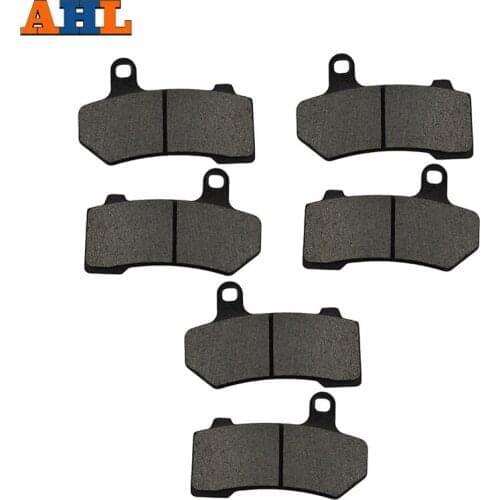 3 Pairs Motorcycle Brake Pad for FLTRU Road Glide Ultra 2011-2012 Black Brake Disc Pad