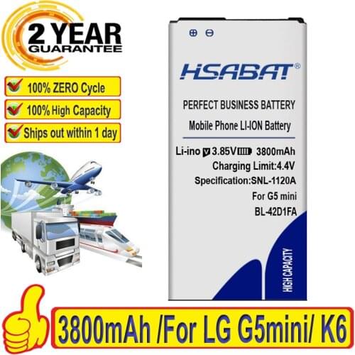 3800mAh Battery for LG G5 mini / for LG G5mini / for LG K6 BL-42D1FA
