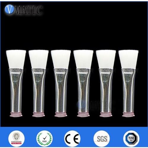 Free Shipping 20G Glue Dispensing Needle Brush Double Screw Thread Needles EFD Soft Flat 10mm Mouth Glue Dispenser Needle Brush