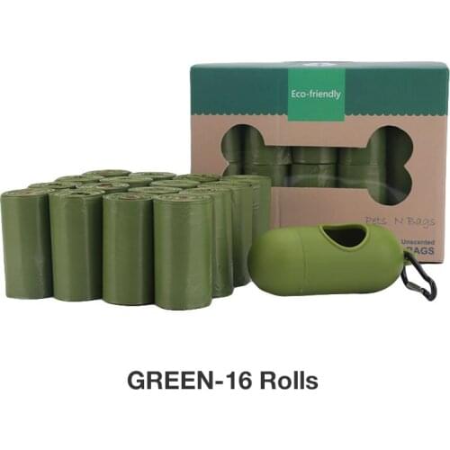 Biodegradable Dog Poop Bags Eco-Friendly Tasteless Pet Waste Bags Dispenser Outdoor Carrier Pet Poop Bags Dog Walking Supplies