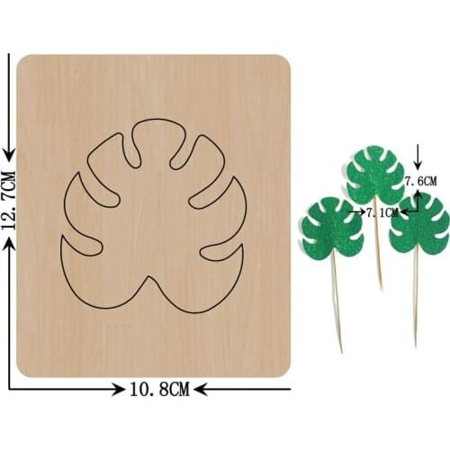 Tropical Leaves Big Earrings DIY Cut Mold Wood Dies For Leather Blade Rule Cutter Fit Common Die Cutting Machines on the Market