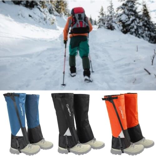Unisex Waterproof Leg Covers Legging Gaiter Climbing Camping Ski Boot Travel Shoe Snow Protection for Snowshoeing Hiking Hunting