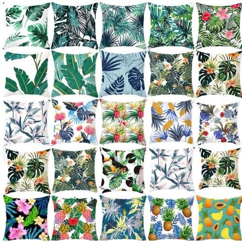 Tropical Plant Printing Pattern Cushion Cover Home Sofa Decor Pillowcase Chair Seat Living Room Modern Decoration Cushions Case