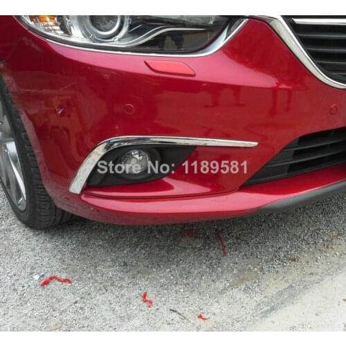For Mazda 6 M6 Atenza 2014 2015 ABS Chrome Front Fog Light Lamp Cover Trim Molding Bezel Garnish
