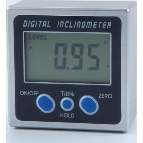 Electronic Inclinometer PRO 360 Degrees LCD Digital Bevel Box Angle Gauge Meter ABS Plastic Mini Protractor With Magnet Base