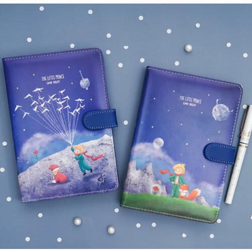 My Little Prince Blue Buckle Diary Journal Travel Diy Notebook School Kids Gift Item Colored Inside Pages