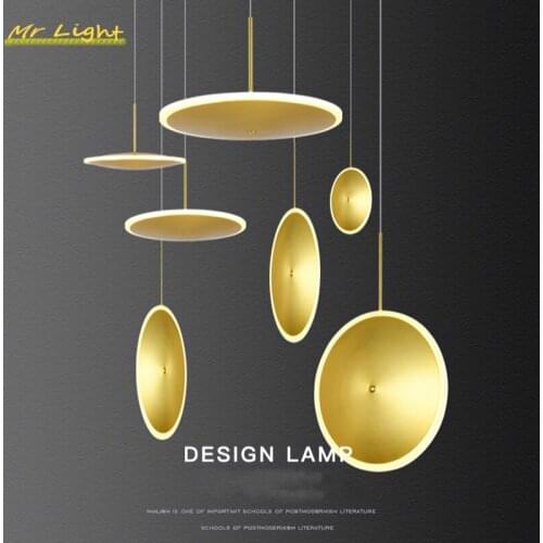 France Luxury Golden Pendant Lights Lighting Nordic Industrial Acrylic LED Pendant Lamp for Living Room Restaurant Hanging Lamps