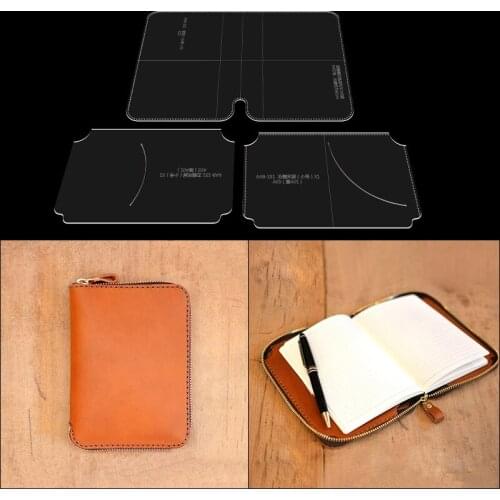 Leather Book Notebook Case Clutch Pattern Handmade DIY Leather Bag Drawing Leather Goods Acrylic Pattern Cutting Leather Mold