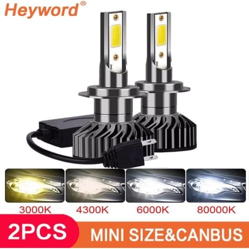 Heyword Car LED Headlight 22000LM h4 h7 h1 LED headlights 9006 9005/hb3 H7 h11 H3 6000K ZES chip led Auto Car Headlight Bulbs
