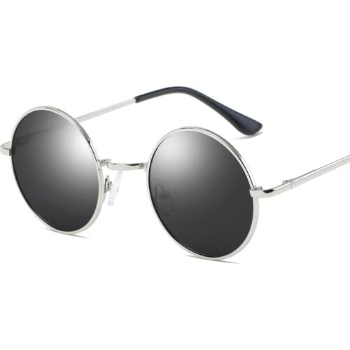 Small Round Frame Sunglasses Retro Polarized Sunglasses Vintage Circle Gold Silver Blue Black UV400 Sun Glasses for Women Men