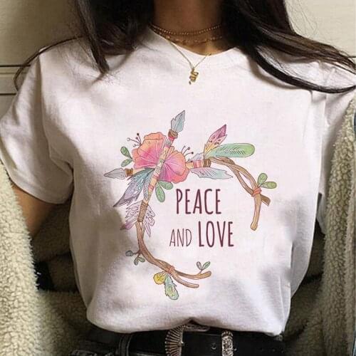 Fashion Watercolor Funny Feather Arrow Print T Shirts Women Vintage Graphic Print Tees Soft Casual White Graphic Female Tee