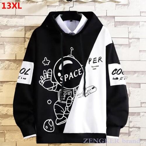 Autumn new style oversized mens hooded Hip hop man sweater plus size coat size 10XL 11XL 12XL 13XL oversized hoodie