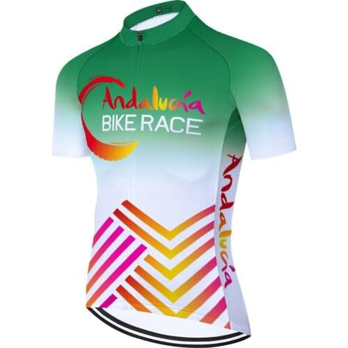 NEW Spain ANDALUCIA retro cycling jersey summer mallot ciclismo hombre breathable quick dry cycling shirt cycling clothing