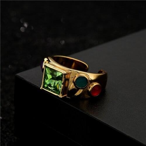 NEWBUY 2021 Fashion Gold Color Copper Open Design Ring Female Party Jewelry Luxury Crystal CZ Stone Wedding Ring Wholesale
