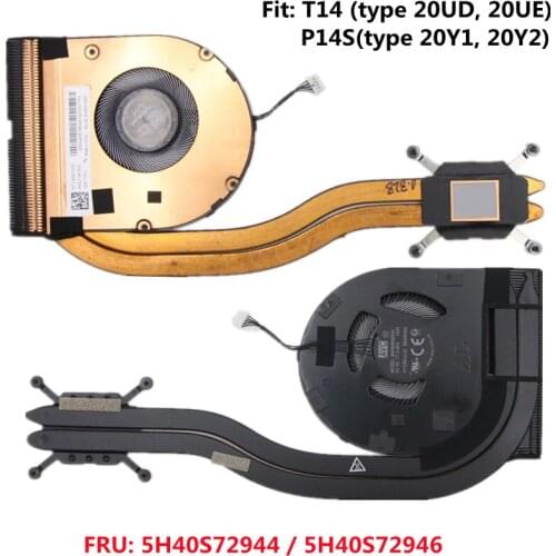 New Original CPU Cooling Fan Heatsink Radiator Cooler For Lenovo Thinkpad T14 P14S Gen 1 UMA Laptop FRU： 5H40S72944 5H40S72946