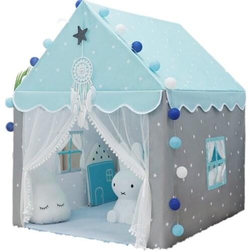 Star-studded childrens tent game house boys toy house indoor princess girl family small house bed-sharing artifacts