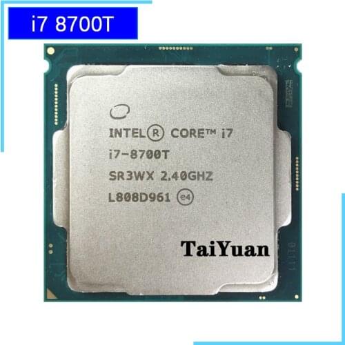 Intel Core i7-8700T i7 8700T 2.4 GHz Six-Core Twelve-Thread CPU Processor 12M 35W LGA 1151