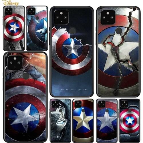 Avengers Shield Shockproof Cover for Google Pixel 5 5A 4 4A XL 5G Black Phone Case Shell Soft Fundas Coque Capa