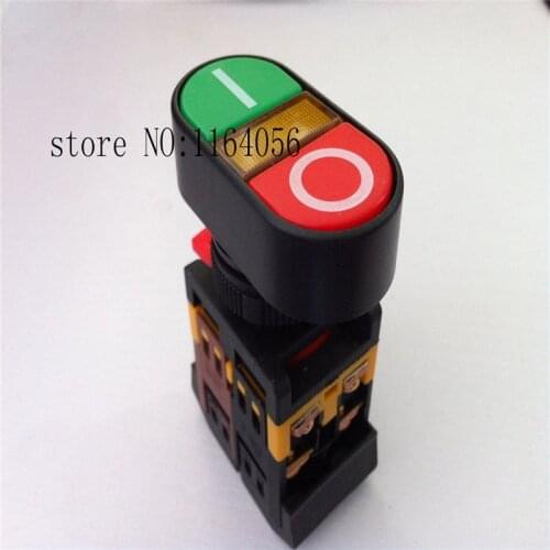 AC220V Start-stop Double Pushbutton With LED Pilot Lamp