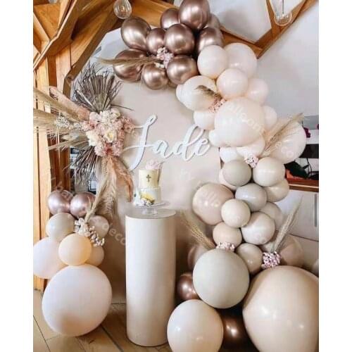 57pcs Balloon Garland Apricot Baby Shower Champagne Ballons Arch Blush Latex Globo Bride To Be DIY Birthday Party Decor Supplies