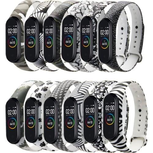 Silicone Strap for Xiaomi Mi Band 3 4 Painted Sport wrist strap For mi band 3 4 accessories bracelet watch band for Miband 4 3