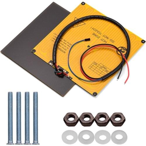 Aibecy Ultrabase Platform Glass Plate Build 220*220mm Surface + Aluminum Heated bed Hotbed 12V with Wire Cable for 3D Printer