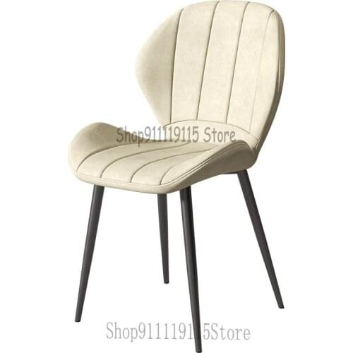 Light Luxury Dining Chair Modern Simple Household Stool Back North European Iron Chair Net Red Leisure Restaurant Dining Table C