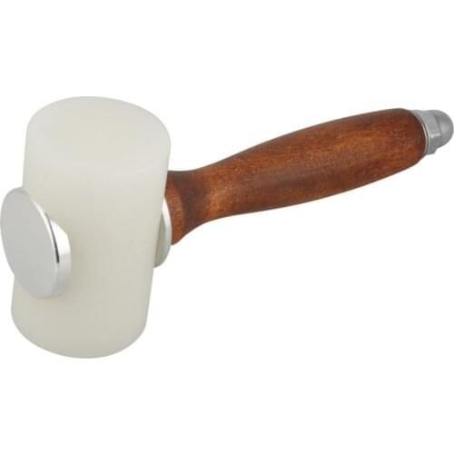 Carving Hammer T Shape Nylon Hammer Leather Carving Mallet DIY Craft Tool with Wood Handle