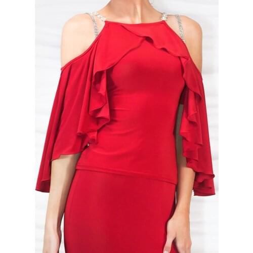 Flamenco dance tops Square/Latin dance ballroom top blouse for female/women/girl costume performance wear training size S-XXXXL