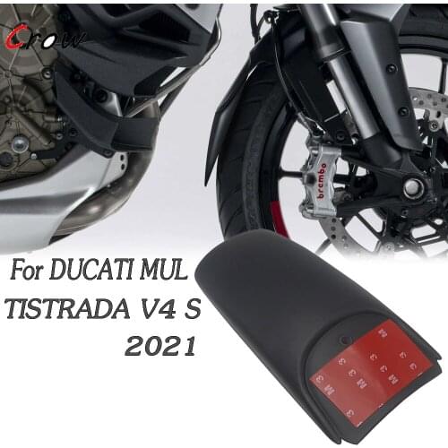 Motorcycle Front Wheel Extension Fender Mudguard Splash Guard For DUCATI MULTISTRADA V4 S 2021