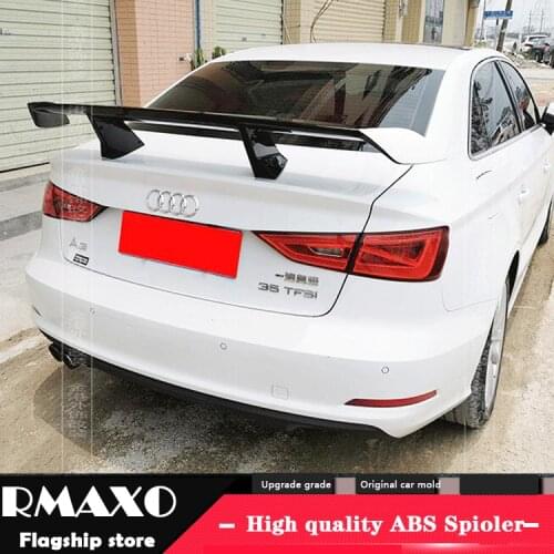 For Audi A3 Sedan Universal TF Spoiler 2006-2018 A4 A5 A6 Spoiler ABS plastic Material Car Rear Wing Color Rear Spoiler