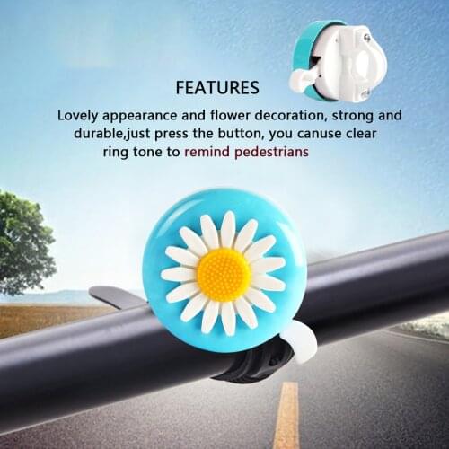 Bicycle Bell Horns Bike Daisy Flower Children Girls Cycling Ring Alarm For Bicycle Handlebar Multi-color Kids Funny Bicycle Bell