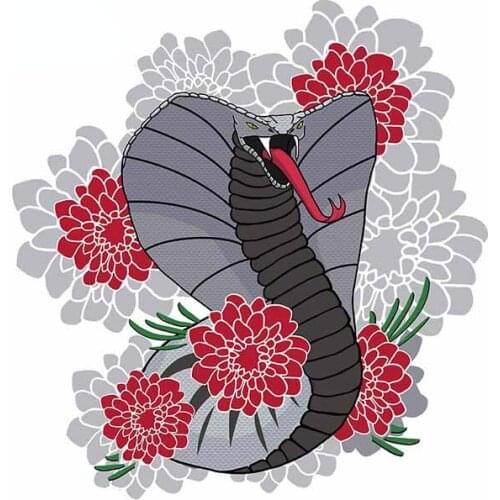 13cm x 12.3cm for Nice Cobra Design Car Sticker Vinyl Scratch-proof Auto Snowboard Race Motorcycle Decoration Decal