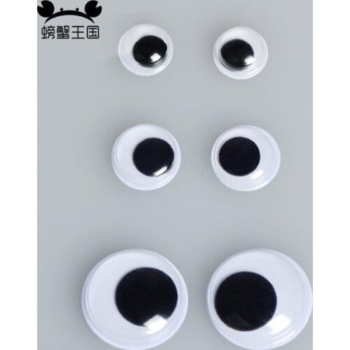 100Pcs/lot Vivid Safety Plastic Eyelashes Wiggly Wobbly Googly Eyes Movable Eye Dolls Accessories for Toys DIY Craft
