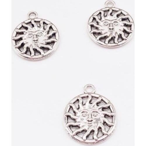 20 pcs Hot High quality alloy Sun charms for Jewelry Making DIY Handmade necklace charms earring bracelet charms