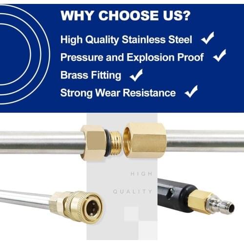 9pcs Pressure Washer Extension Wand 10ft Power Washer Lance Attachment