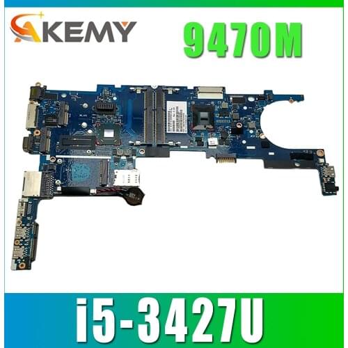 Akemy For HP EliteBook Folio 9470M 6050A2514101 Laptop motherboard i5-3427u 702849-001 702849-501 702849-601