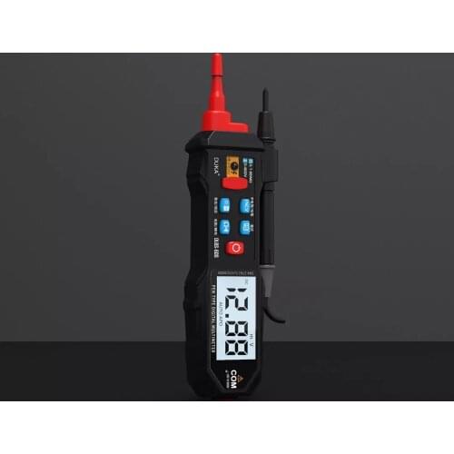 Chargeable DUKA LCD Digita Multimeter Pen with Flashlight Overload Protect Non-contact Detection Sound Light Screen Alarm Tools