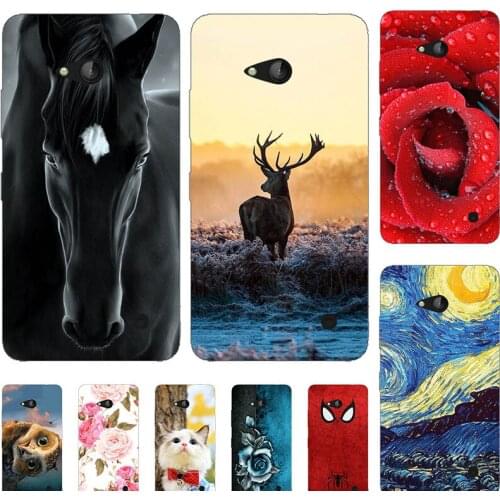 Cute Animal Cat Printing Case For Nokia Microsoft Lumia 640 640XL Cover Relief Cartoon Design Funda Phone Skin Coque