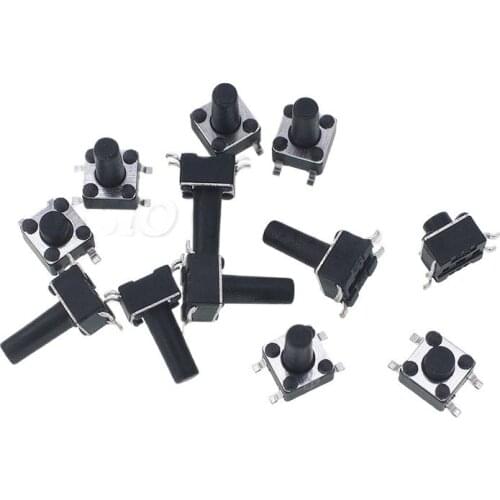 50pcs/lot Chip Touch Switch 4.5MM*4.5MM*3.8/4.3/5/6/7/8/8.5/9MM Four Pin Micro Button Toy Switch Tester Switch Button