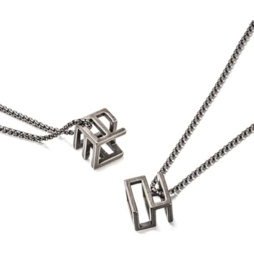Valentines Day 520 1314 Creative Cube Couple Necklace Fashion Love Pendant