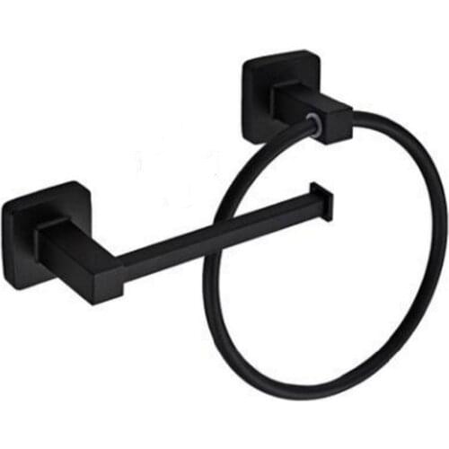 Toilet Paper Holder Towel Ring Set Stainless Steel Wall Mounted Bathroom Rack Tissue Paper Roll Hanger Bath Kitchen Accessories