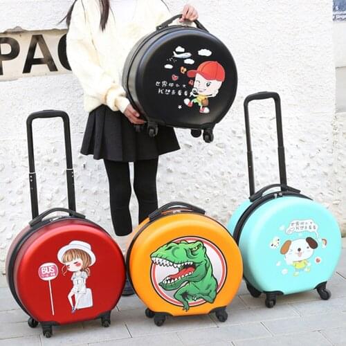 Baggage brand suitcase picture female boarding luggage bags women travel Single rod Storage trolley Bag 2 wheels school handbag
